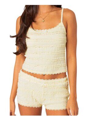 Edikted Women's Lucy Ruffled Lace Set